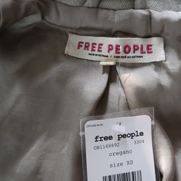 Free People Hannah Slouchy Blazer Coat Oregano XS - Picture 8 of 9